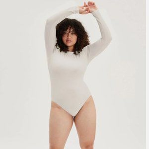 Girlfriend Collective, Ava Bateau Bodysuit, Small, Ivory